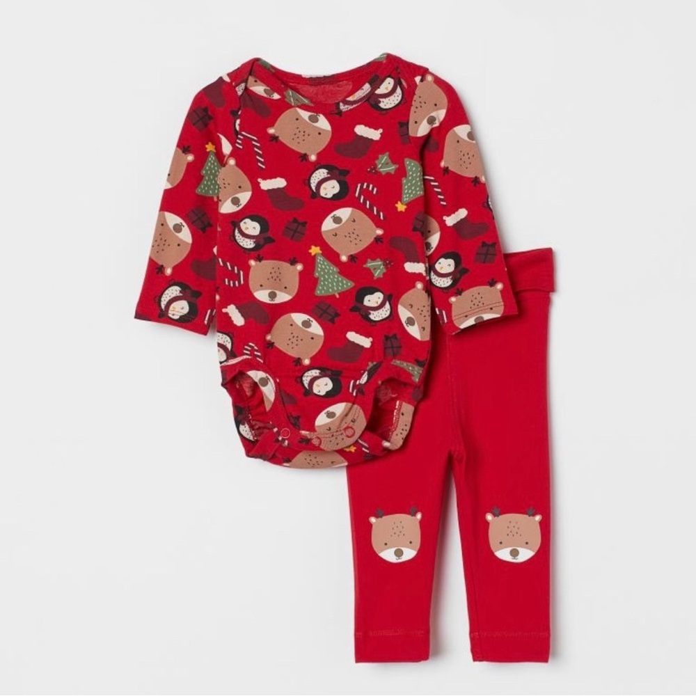 H&M Holiday Christmas Raindeer Matching Set